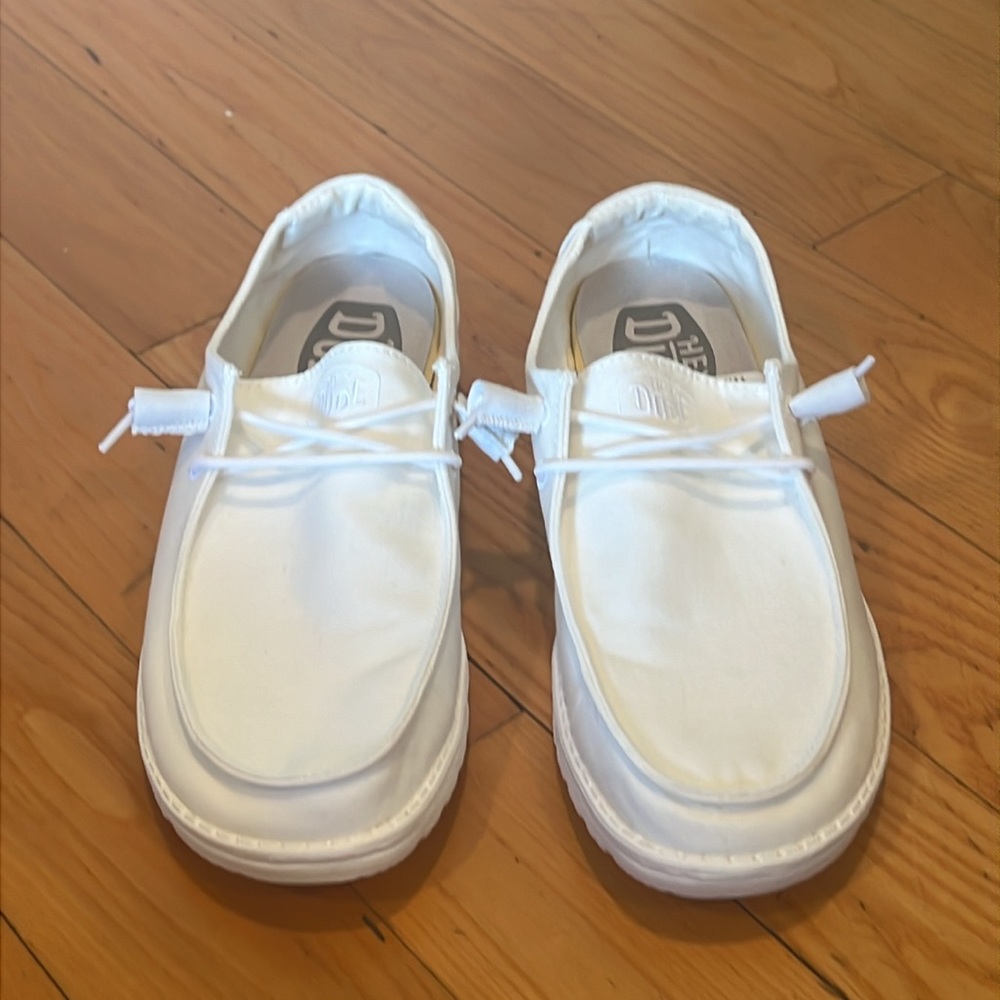 HEY DUDE Wendy Slub Canvas, white size 10